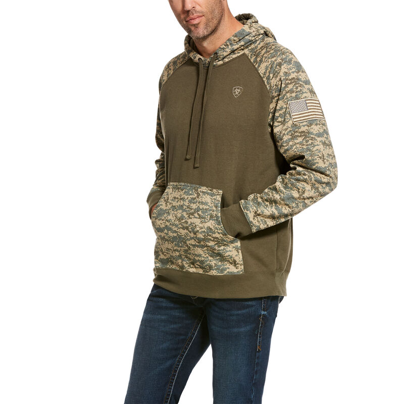 Ariat Patriot - Hoodie Olijfgroen Camo Heren - 37455-958